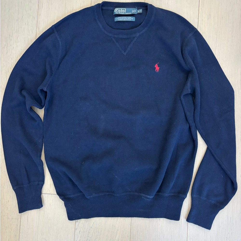 Ralph Lauren Men's Crewneck Sweater in Deep Blue